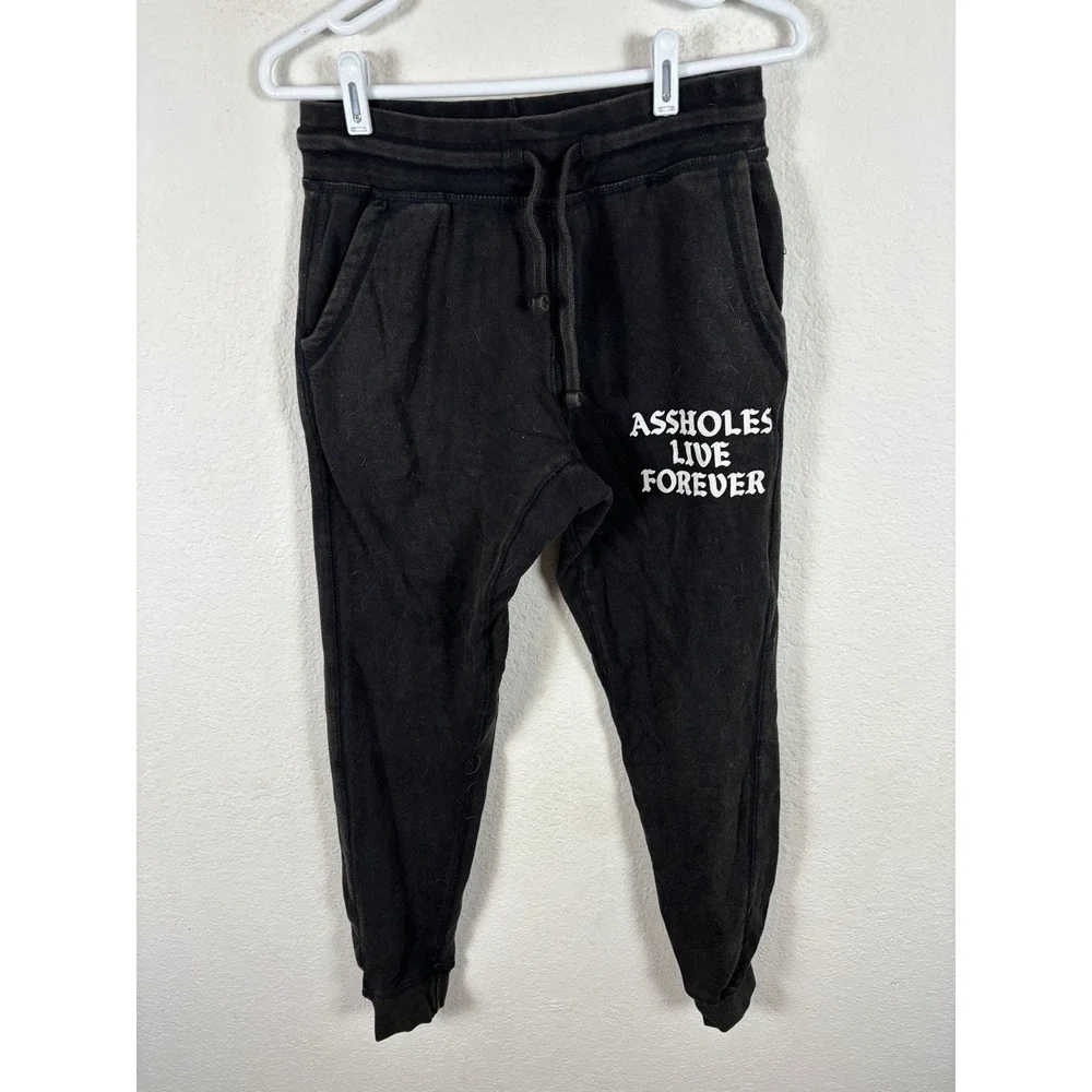 Aholes Live Forever Womens? Sz M Medium Yoga Sweatpants Solid Excellent - Picture 1 of 7
